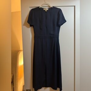 Michael Kors Classic Navy Midi Dress
